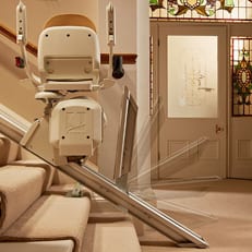hinged rail for stairlifts