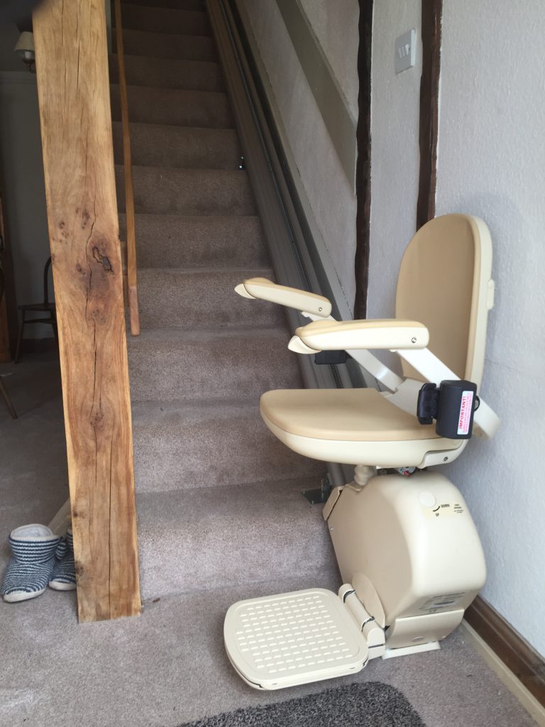 Straight Stairlift after Halton Stairlifts Installation