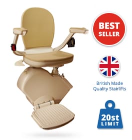 New Brooks Slimline 130 T700 Stairlift (upgraded seat) | Halton Stairlifts New Brooks Slimline 130 T700 Stairlift (upgraded seat) | Halton Stairlifts