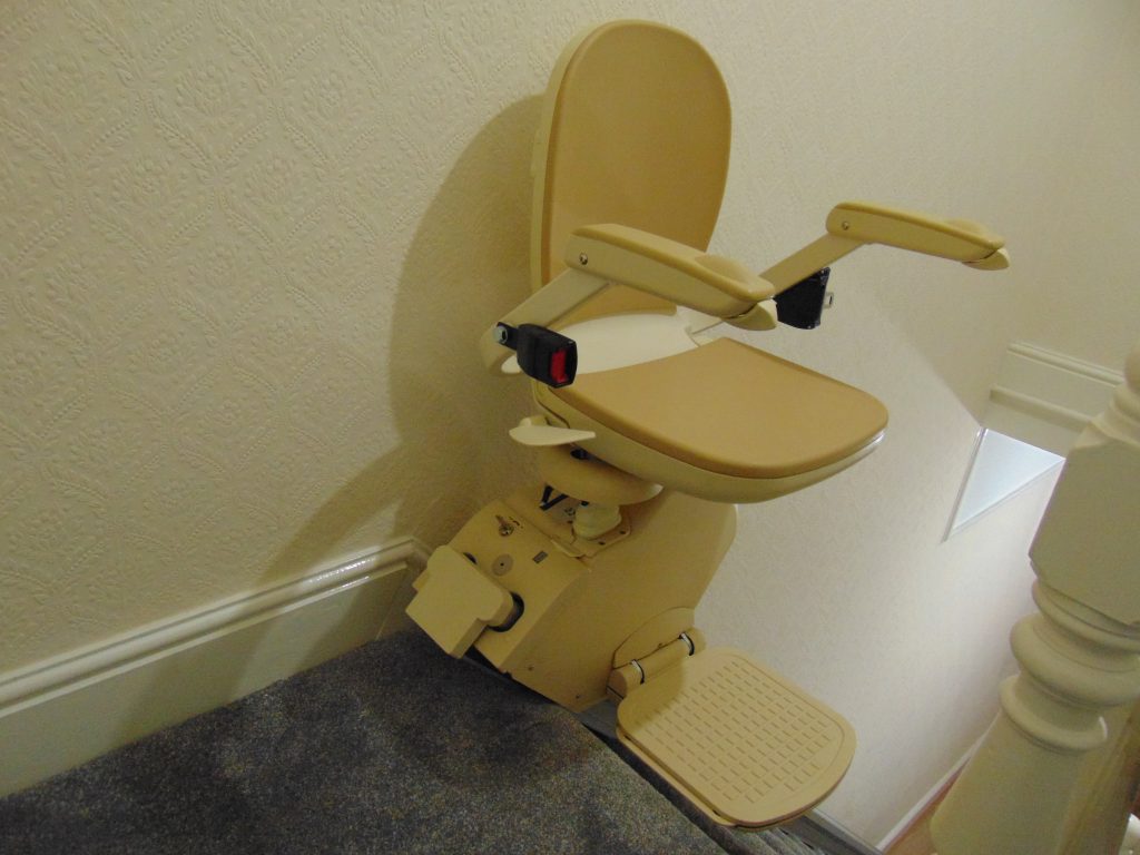 Brooks Halton Slimline Stairlift Swiveled Unfolded Run Position 02